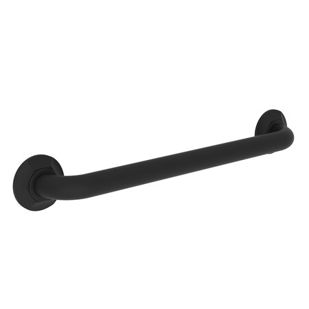 Newport Brass 21" L, Two Post, Solid Brass, 18" Grab Bar in Flat Black, Flat Black 1200-3918/56